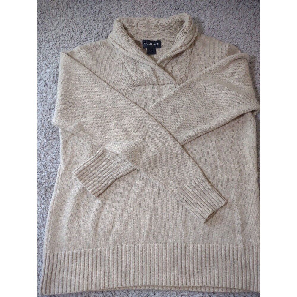 Ariat Women's Acrylic Wool Sweater Light Tan Knit